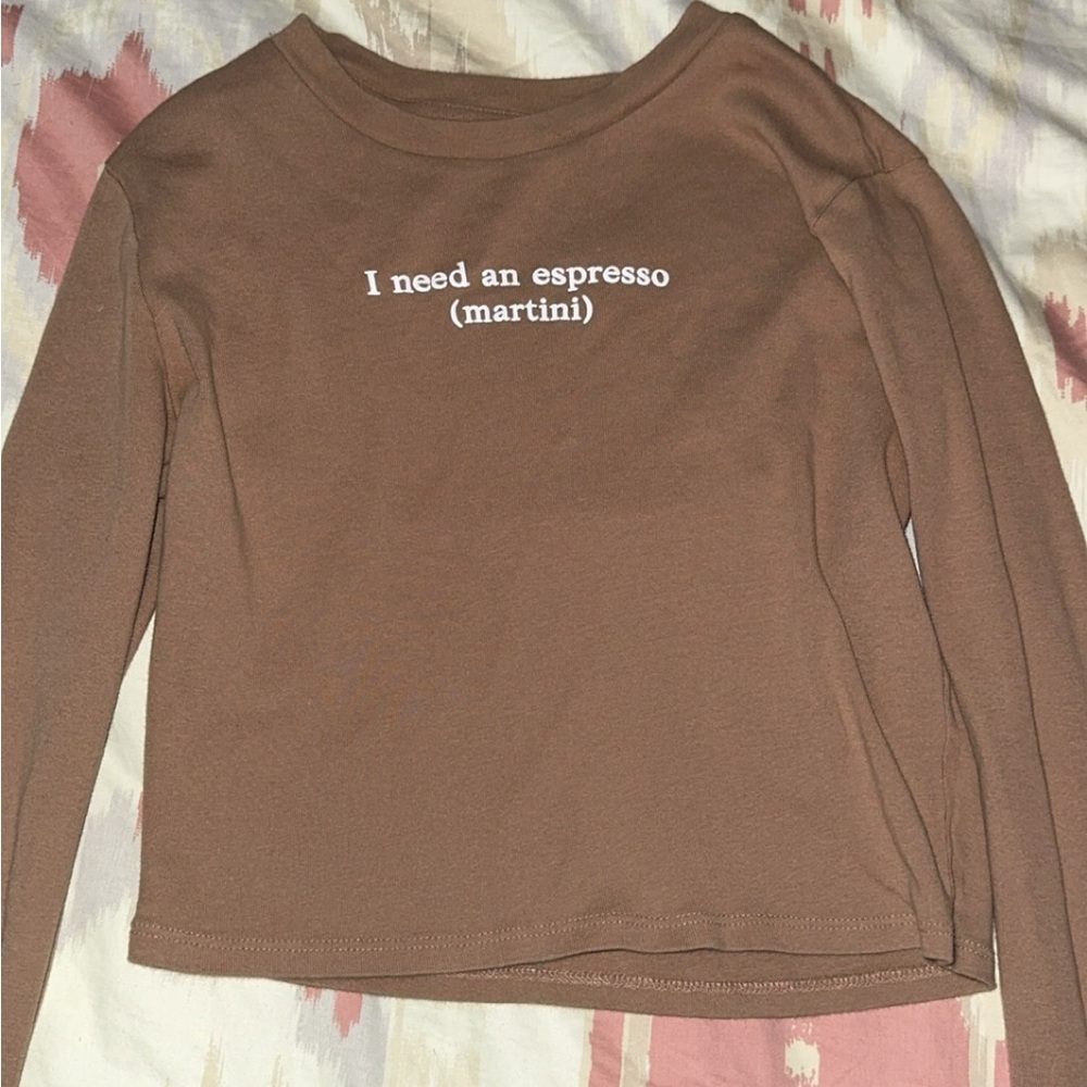 Brown Long Sleeve Top